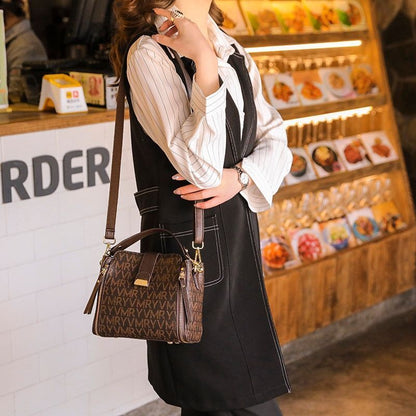 Short Handle Shoulder Bag Crossbody Interior Pocket Messenger Handbag 21*18*11CM