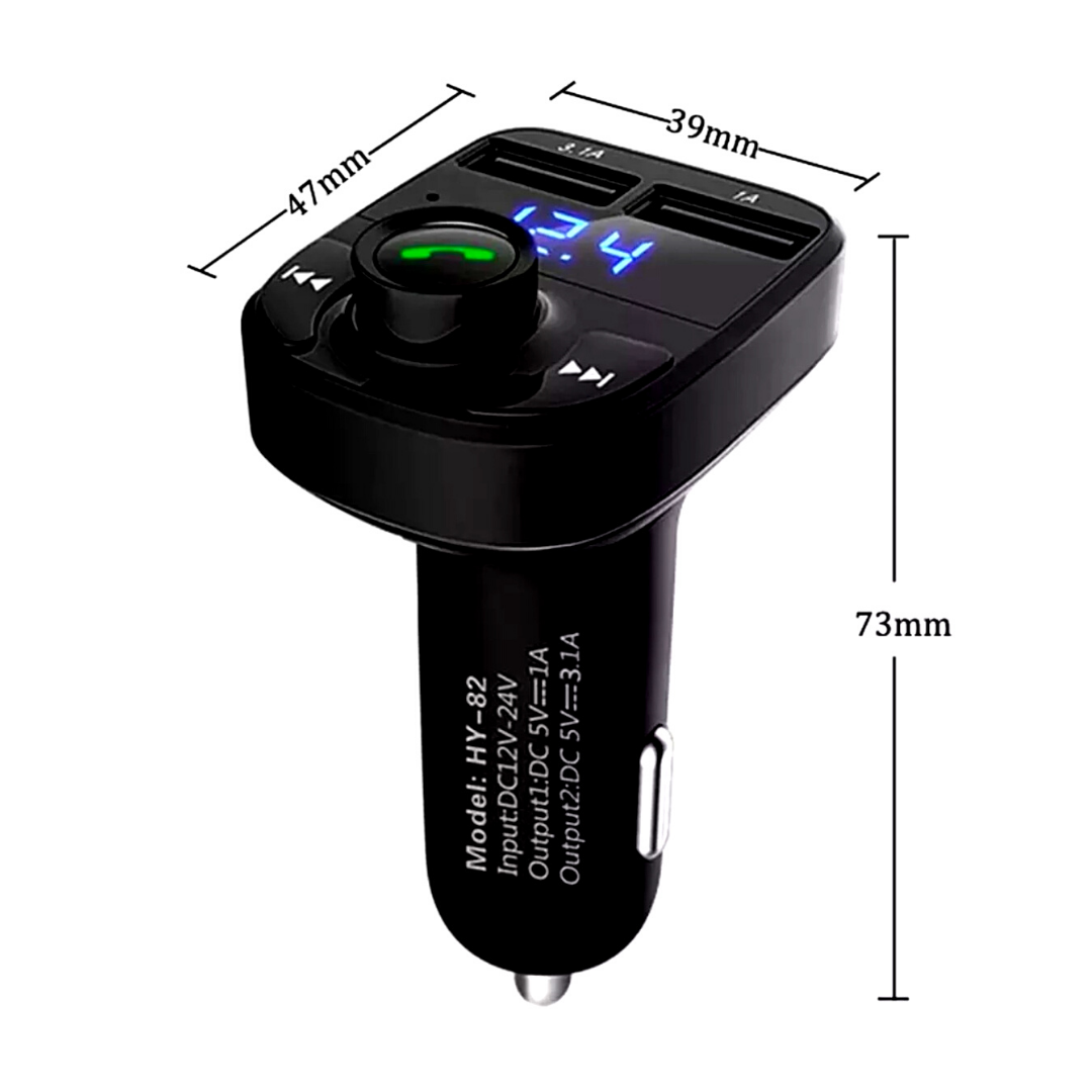 2 x Wireless Bluetooth Car AUX Stereo Audio Receiver A2DP FM Adapter Transmitter