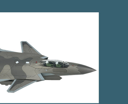 1:35 59CM China J-20 Stealth Fighter Jet Plane Diecast Military Aircraft Model