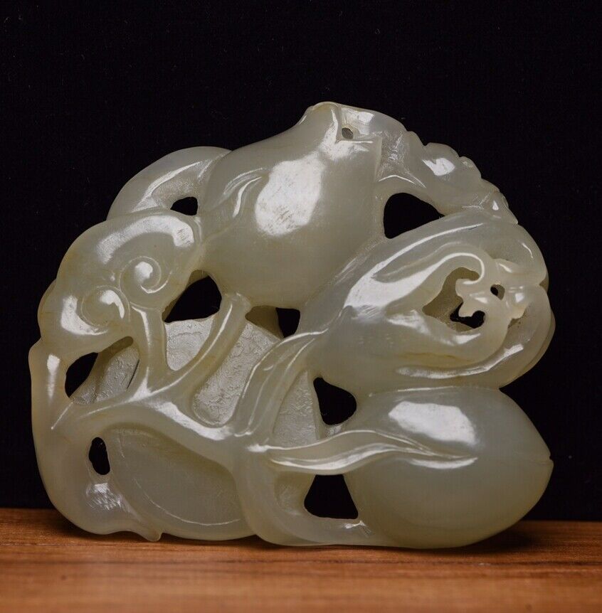 Chinese Hetian Jade Hand Carving Exquisite Statue Collection Figurines Decor Art