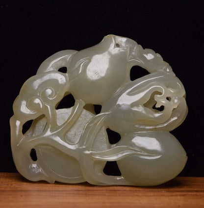 Chinese Hetian Jade Hand Carving Exquisite Statue Collection Figurines Decor Art