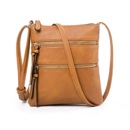 Women PU Leather Shoulder Small Neck Purse Cross Body Tote Outdoor Travel Bag