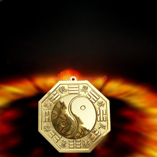 1pc Copper Bagua Mirror Taiji Bagua Mirror Plane Mirror Copper Ornaments