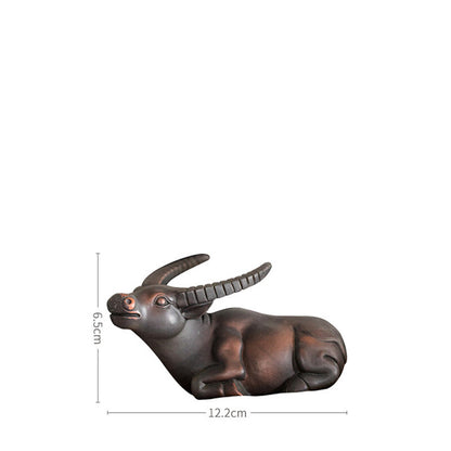 Tea Pet Bull + Filter Net Pottery Chinese Tea Set Accessories Ox Holder Strainer