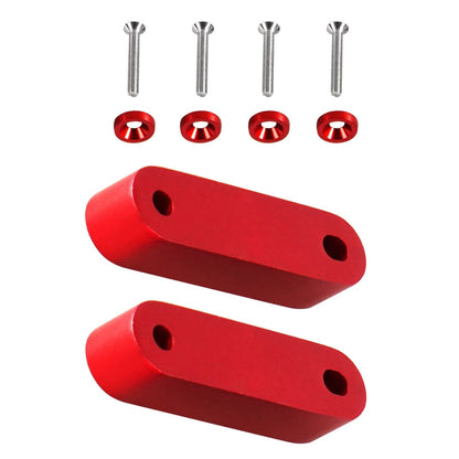 Red Durable Billet Aluminum Hood Spacer Risers Parts For Honda Civic 1988-2000