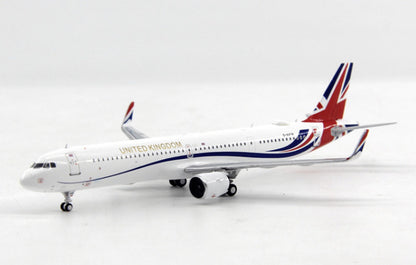 1:400 Panda UNITED KIMDOM AIRBUS A321neo Passenger Aircraft Diecast Plane Model