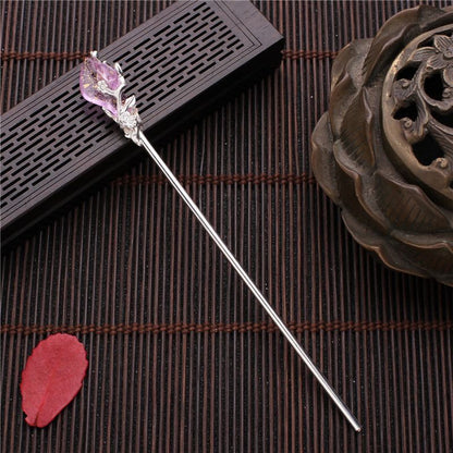 Women Hair Stick Metal Glaze Chopstick Hairwear Retro Chinese Hanfu Accessories