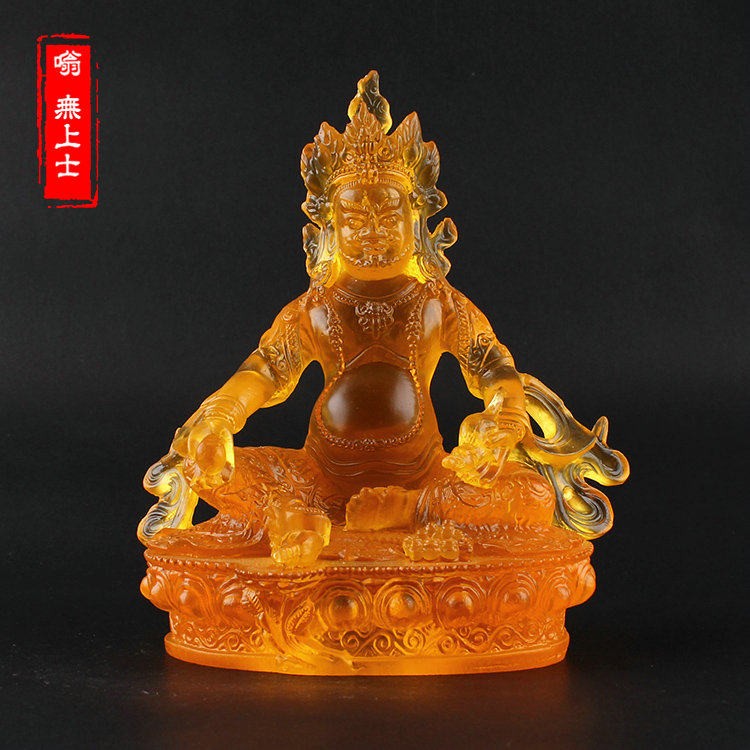 Traditional Yellow Jambhala Buddha Statue Esoteric Buddhism Vajrayana Ornament