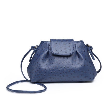 Elegant Handbag Ostrich Pattern Handbag Synthetic Leather Cloud Bag 27*11*17 CM