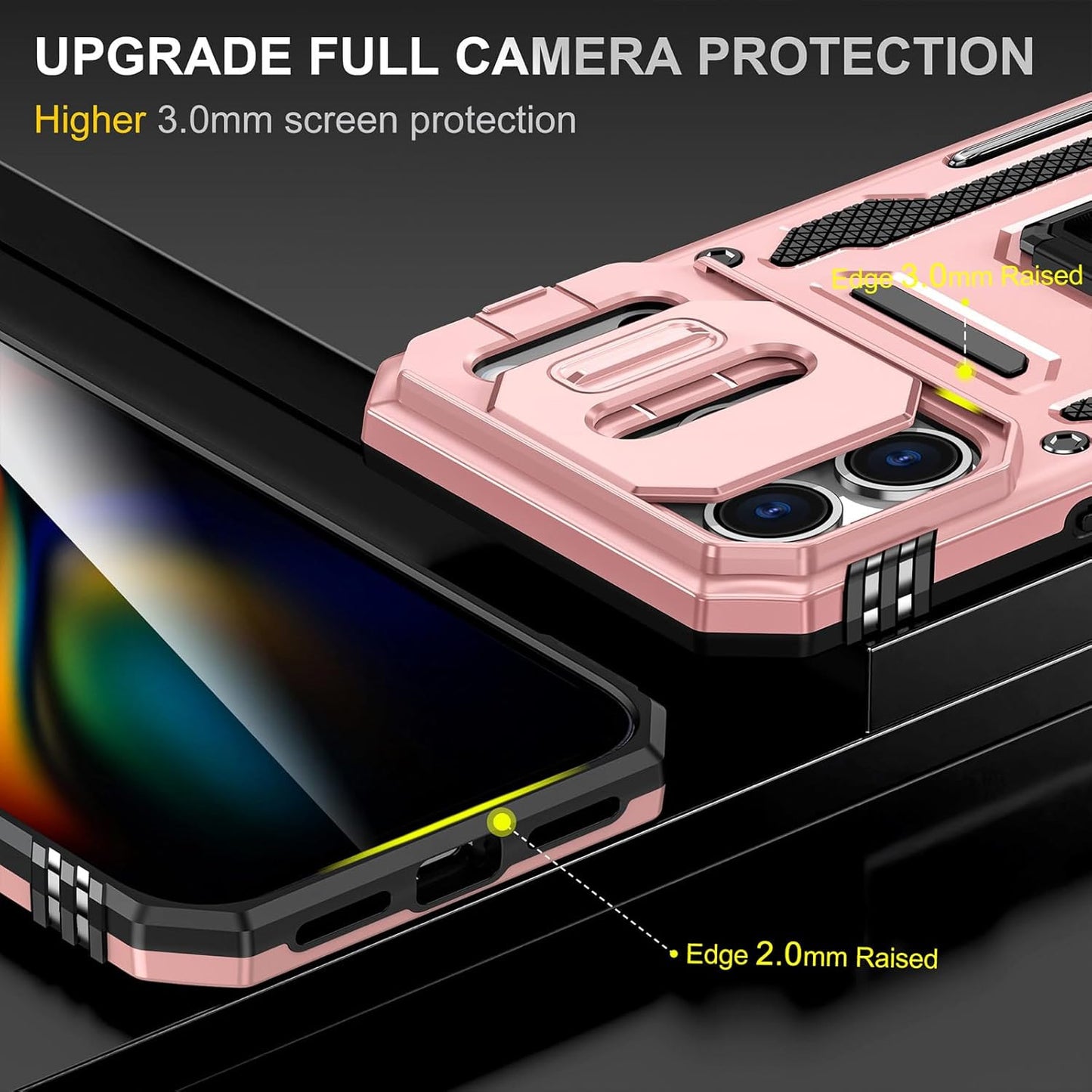 Phone Case Compatible with Iphone 17 Pro Max Case with Slide Camera Lens Cover &