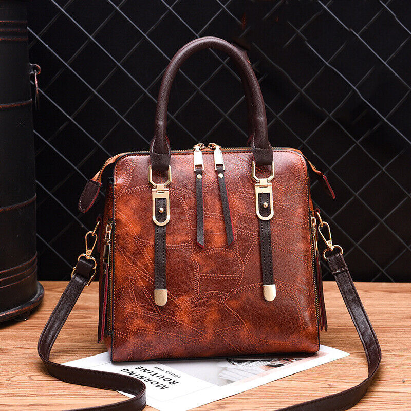 Womens Ladies PU Leather Vintage Backpack Handbag Shoulder Crossbody Bag Tote