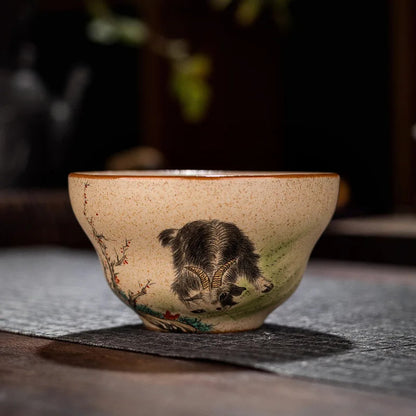 Chinese Zodiac Porcelain Teaware Tea Ceremony Teacup Kungfu Tea-tasting Cup