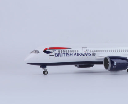 1:130 43CM BRITISH AIRWAYS BOEING 787 Airplane Landing Gear Resin Aircraft Model