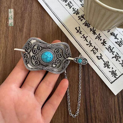 Vintage Ethnic Hair Crown Set - 3 Pack Hanfu Hairpin Accessory