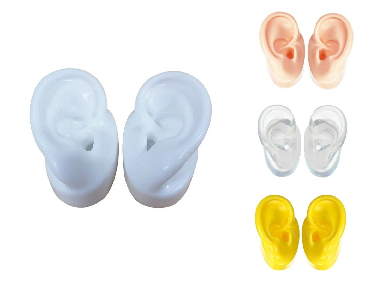 Ear Model 1 Pair Silicone Colorful Demo For Hearing Aids Display Educational Kit