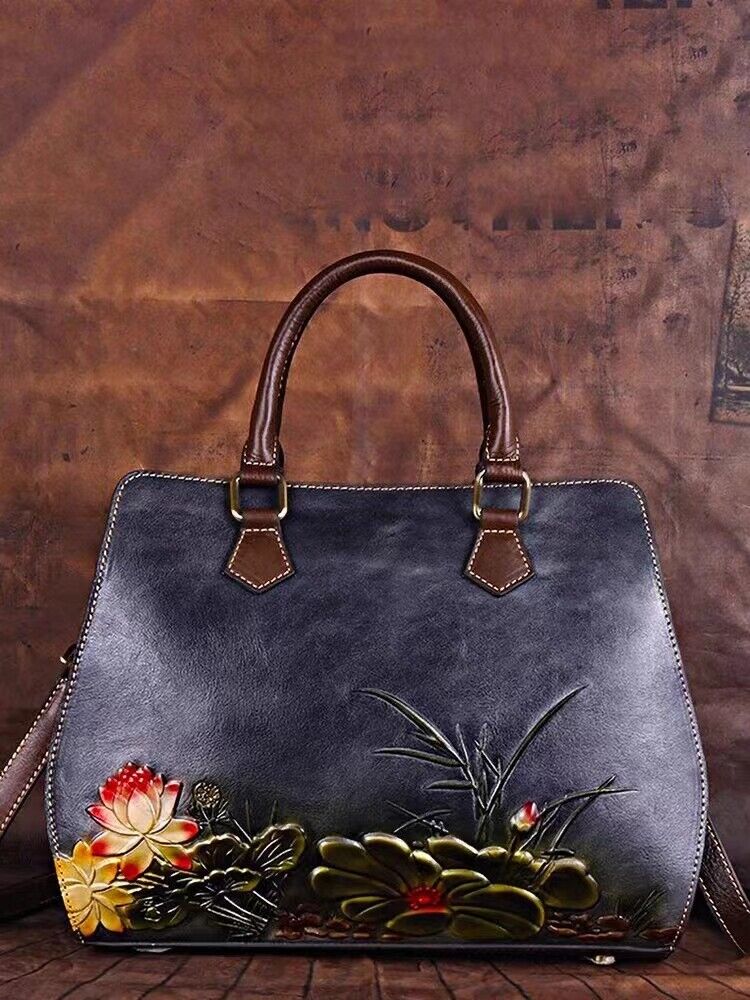 High quality Leather Glam Girls Slim Expandable Leather Shoulder Tote Bag