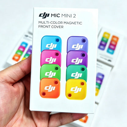 DJI Mic Mini 2 Multi‑Color Magnetic Front Covers 8‑Pack–0.9 g Each, Storage Case