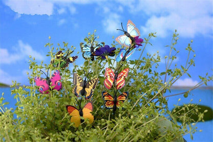 8pcs Simulation Butterfly Decoration Supplies Moss Micro Landscape Garden Deco
