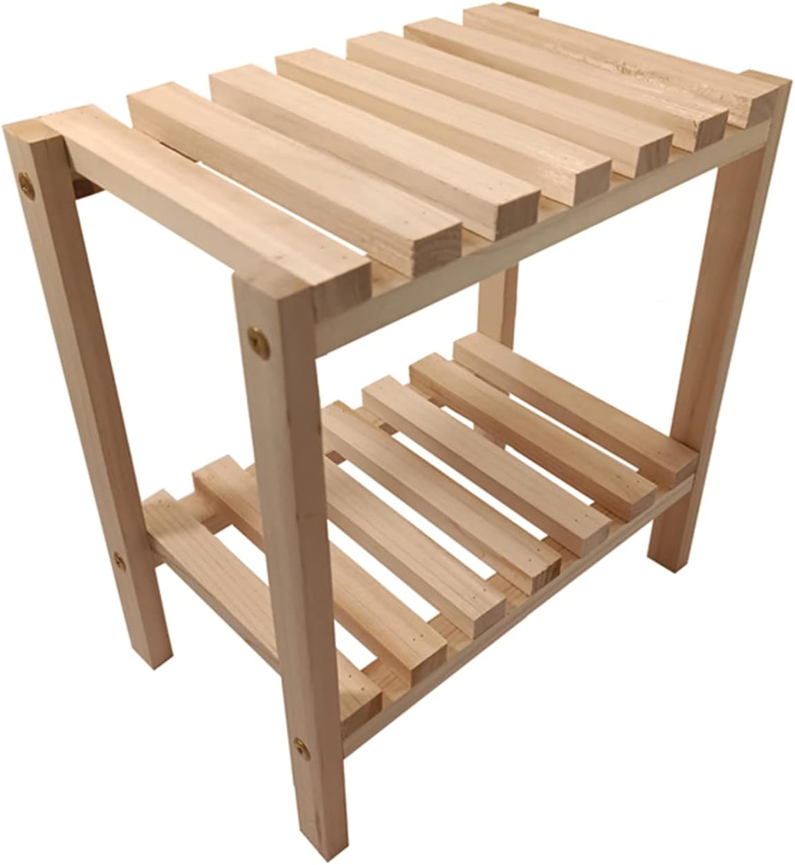 Wooden Double Layer Rack Desk Storage Organizer 2-Tier Shelves Home Office Decor