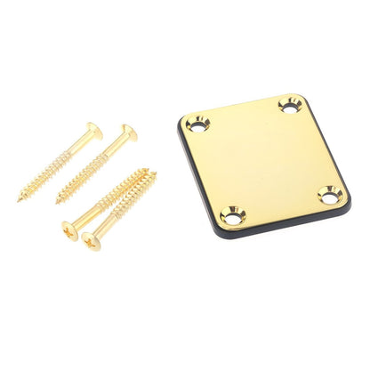 Gold Neck Plate w/ 4 Screws For Strat Tele LP SG Jazz Bass Electric Guitars yy