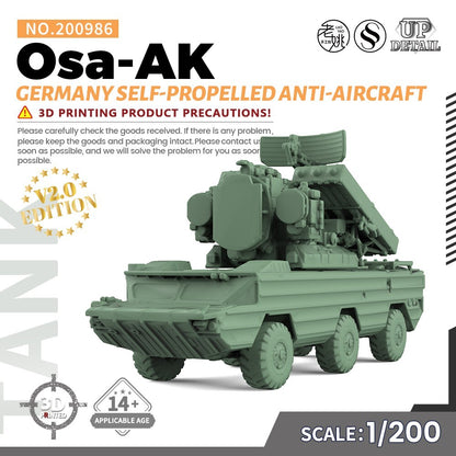 SS200986 1/200 Military Model Kit Germany Osa-AK Self-Propelled Anti-Aircraft