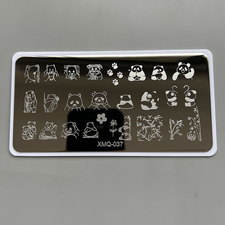 Nail Art Tool Metal Stamping Plate Manicure Kit French Design Accessories 6x12cm