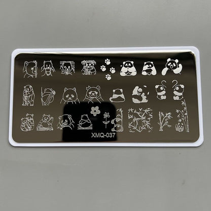Nail Art Tool Metal Stamping Plate Manicure Kit French Design Accessories 6x12cm