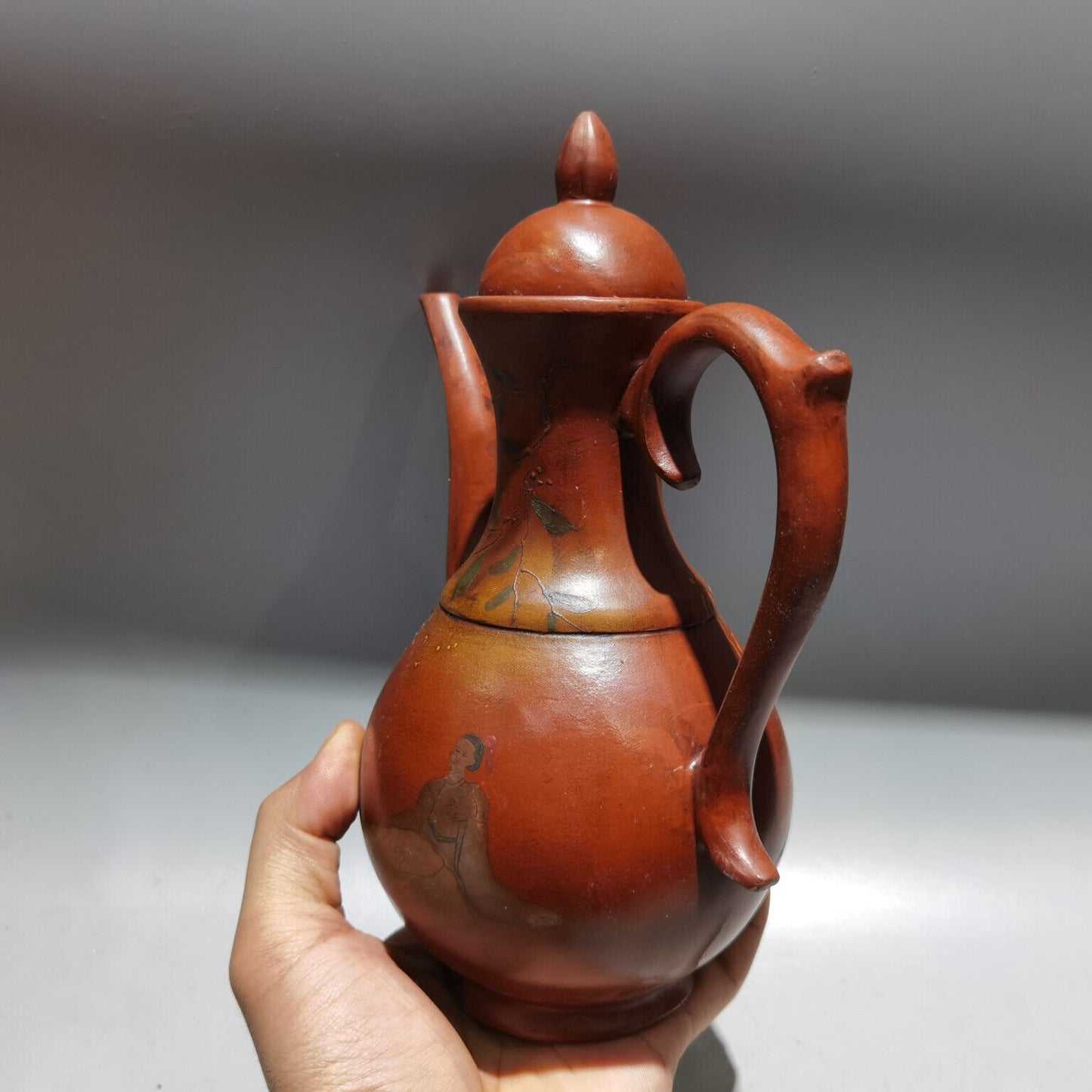 Chinese Yixing Zisha Clay Handmade Exquisite Teapot（高酒壶 低款：乾隆御制）