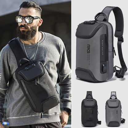 TSA Lock Charging Port Water Resistant Chest Pack Sling Bag One Strap Backpack