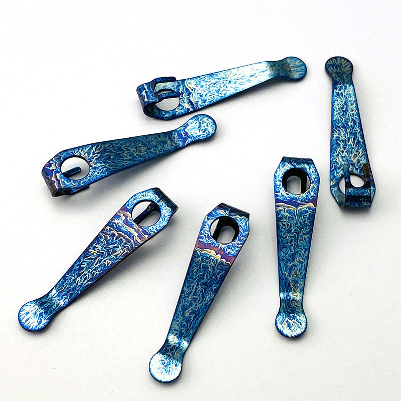 1PC. Knife Titanium Lightweight Deep Carry Pocket Clip for Spyderco Para 3