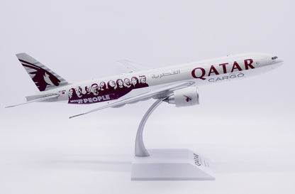 1:200 JC Wings Qatar Boeing 777-200LRF Passenger Airplane Diecast Model