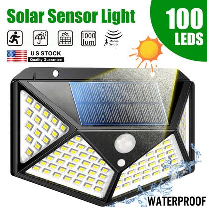 Lampara Foco Led de Seguridad Para Exteriores Detecta Movimiento Luz de 100 LED