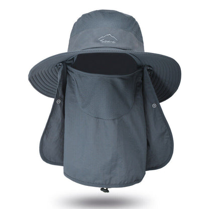 Unisex UV Protection Face Neck Cover Sun Hat Sport Breathable Hiking Fishing Hat