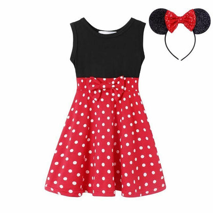 Mother Daughter Dresses Girl Dots Swing Casual Sundress Tunic Halloween Clothes