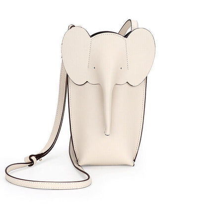 Women Fashion Genuine Leather Crossbody Shoulder Bag Elephant Pocket Phone Pouch