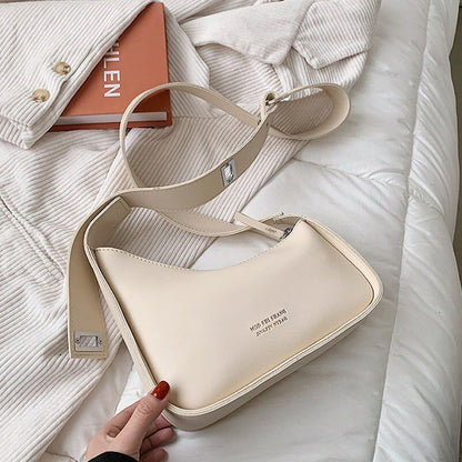 Irregular Square Design Small Shoulder Bag Synthetic Leather Underarm Crossbody