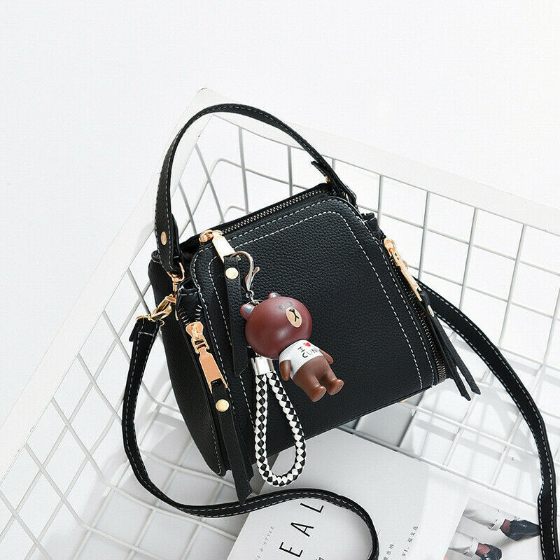 Fashion Women's Single Shoulder Bag Satchel Bag bear Pendant Travel shopping Bag