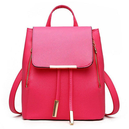 Women's Backpack Rucksack Knapsack Female Backpacks Pu Leather School Travel Bag