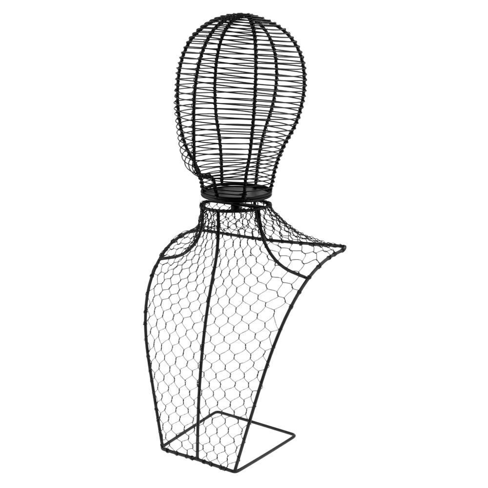 Wig Stands Metal Head Half Of Body Part Mannequin Sport Cap Scarf Display Holder