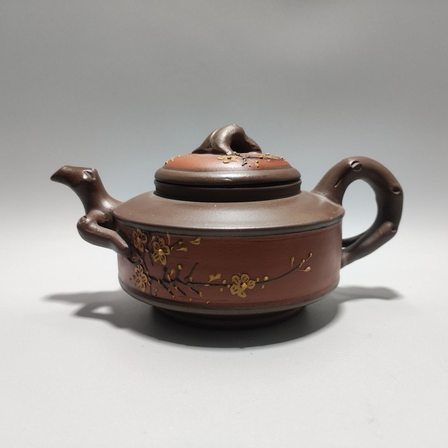 Vintage China Yixing Purple Clay Teapot Zisha Ceremony Nice Plum Blossom Teaware