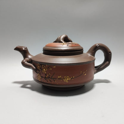 Vintage China Yixing Purple Clay Teapot Zisha Ceremony Nice Plum Blossom Teaware