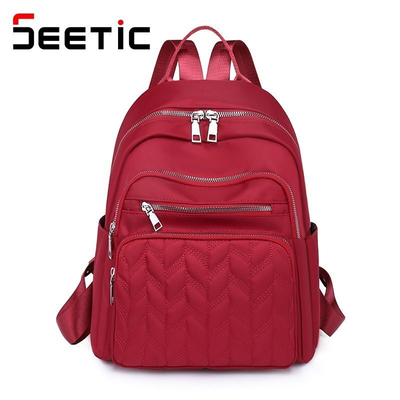 Oxford Backpack Waterproof School Bag Ladies Travel Bag Multiple Pocket Backpack