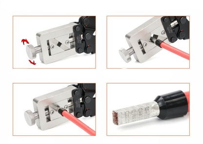 IWS120-4 Tubular Terminal Crimping Pliers Needle Bushing Press Clamp Pliers