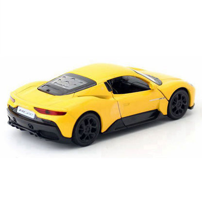 1/36 Scale Maserati MC20 Model Car Diecast Toy Vehicle Kids Toys for Boys Yellow