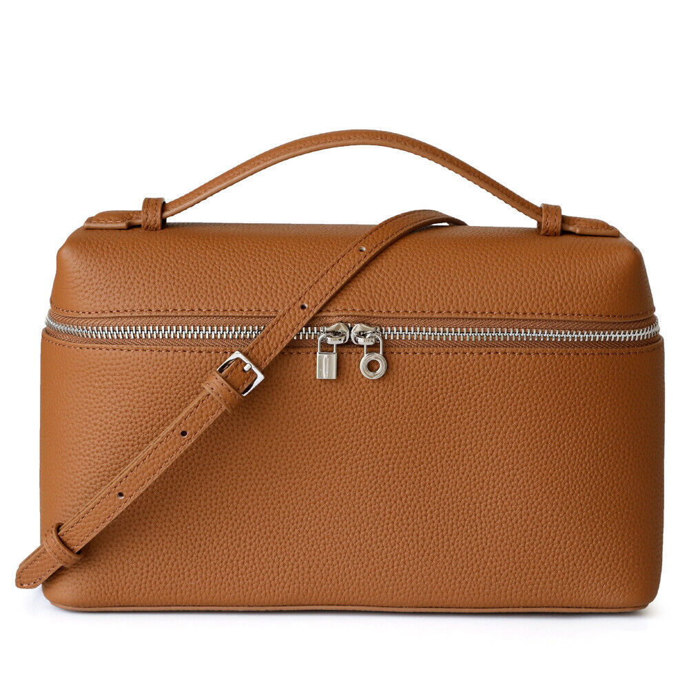 Medium Real Leather Tote Box Clutch Bag Shoulder Bag Crossbody Purse Fashion