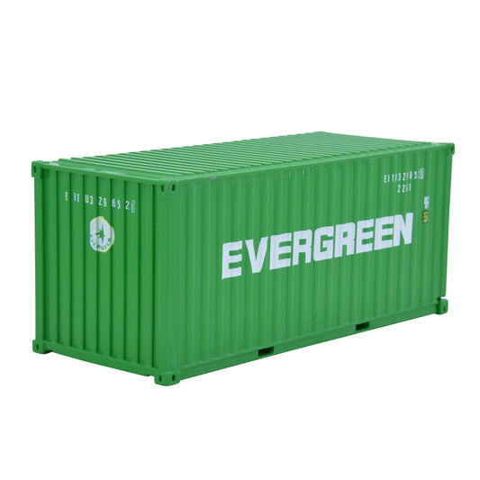 1:50 EVERGREEN 20GP Metal Shipping Container Model Toy Home Office Decor Gift