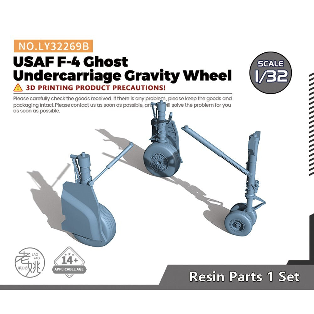 Yao's Studio LY32269B 1/32 Model USAF F-4 Ghost Undercarriage Gravity Wheel
