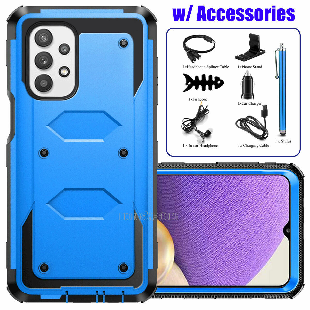 For Samsung Galaxy A32 5G Ultra Shockproof Case Phone Cover w/ Accessories