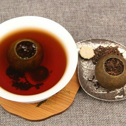 XinHui "Chen Pi" Shu Puerh Tea Tangerine Peel Pu'er Ripe Puer Orange Tea 100g
