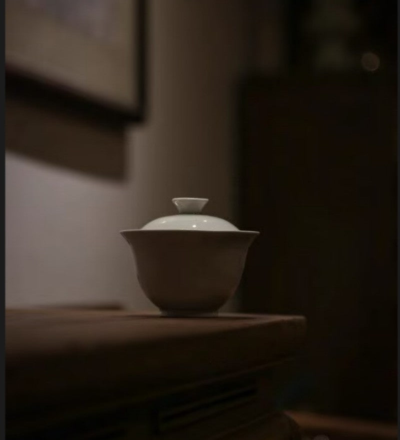 200ml Jingdezhen Gaiwan Teacup Ceramic Kung Fu Tea Set Bowl Chinese Tureen Decor